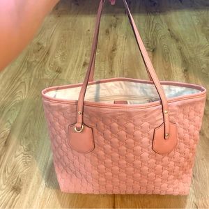 Gucci Pink Quilted GG Tote Bag